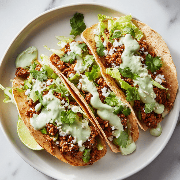 Black Bean Tacos with Avocado Crema Recipe