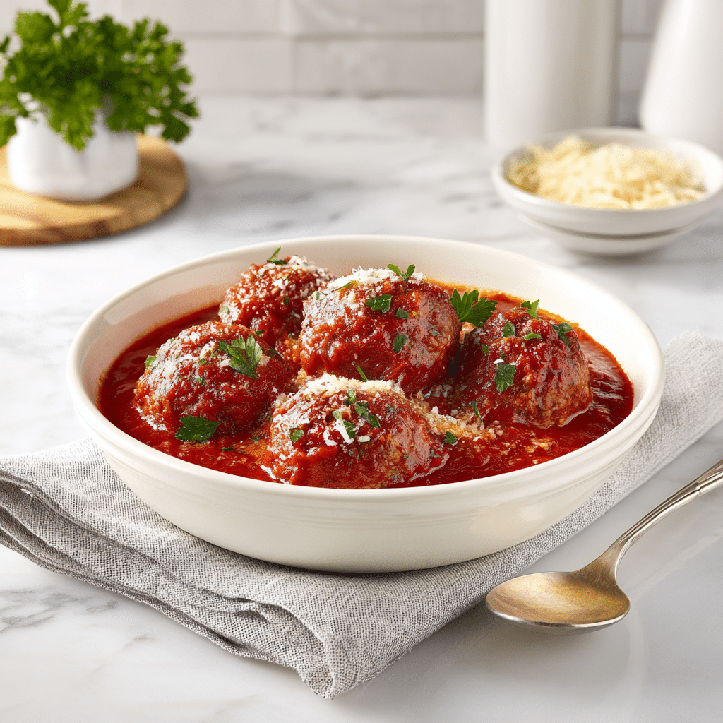 Homemade Meatballs with Marinara Recipe - Recipe Image