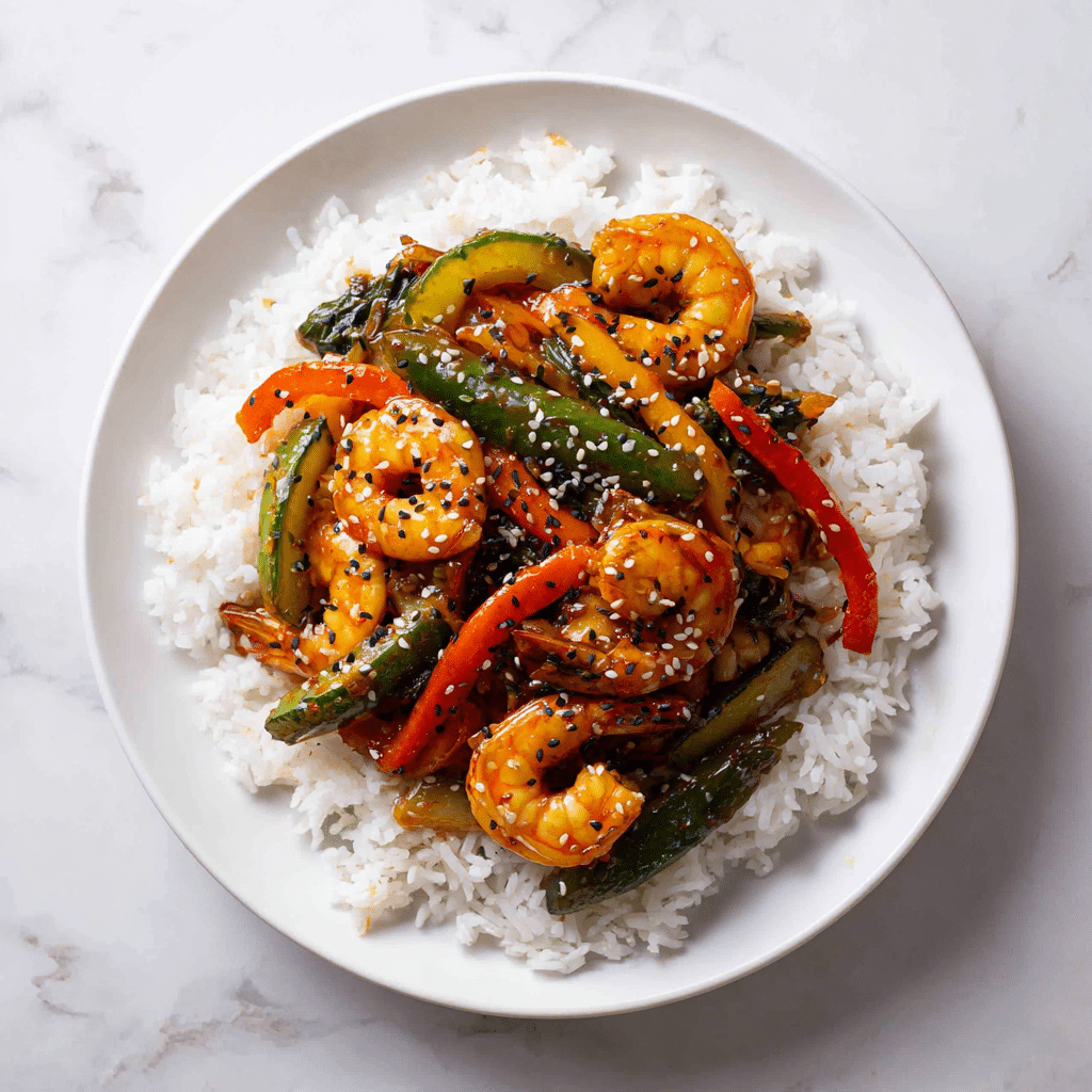 Spicy Shrimp Stir Fry Recipe - Recipe Image