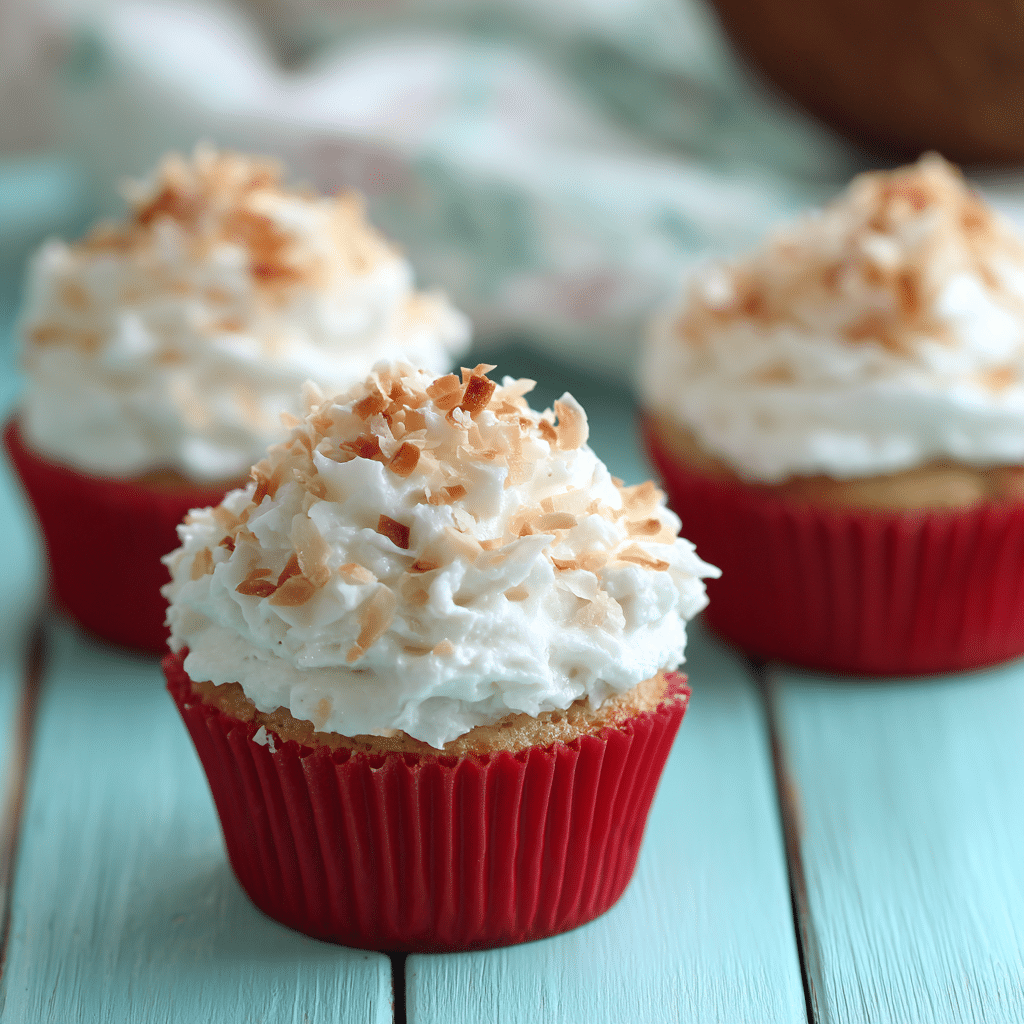 Light & Fluffy Coconut Cupcakes for Summer Recipe - Recipe Image