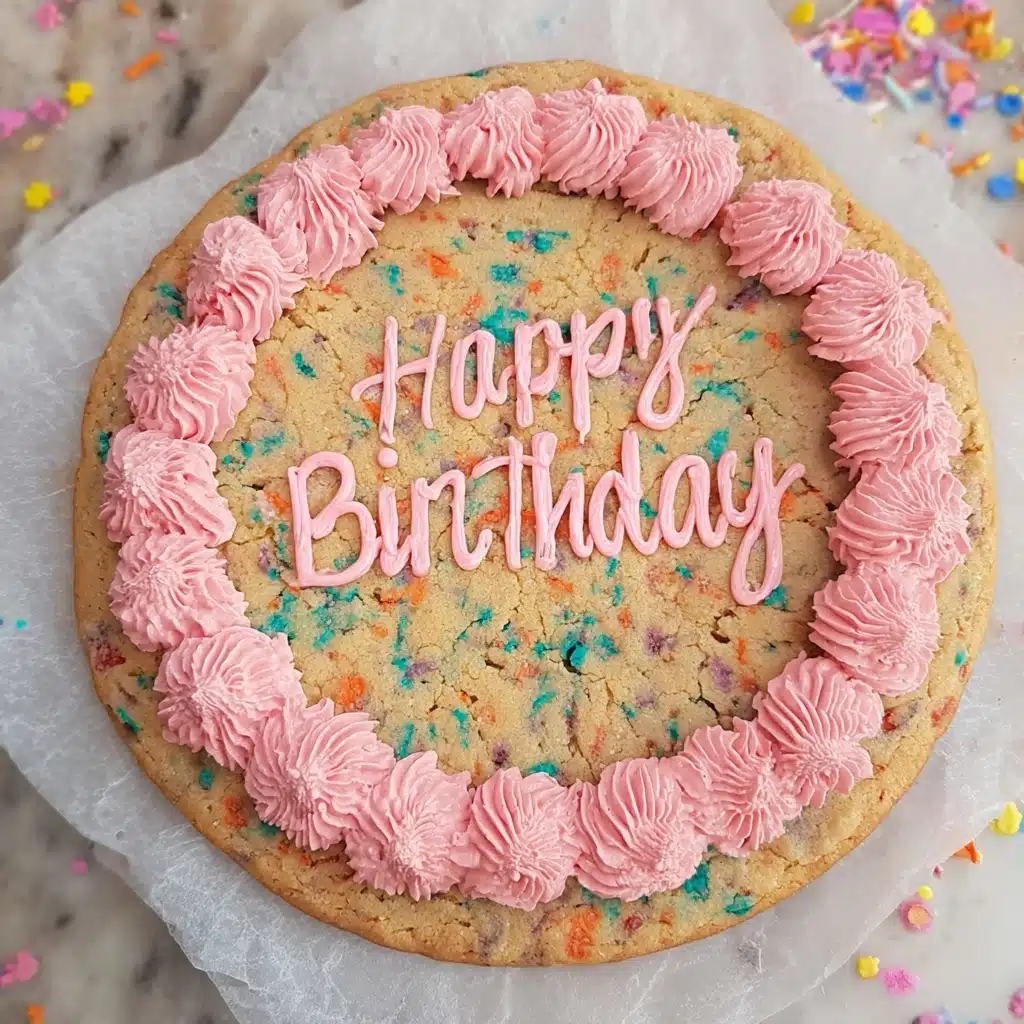 Funfetti Sugar Cookie Cake with Strawberry Buttercream Recipe