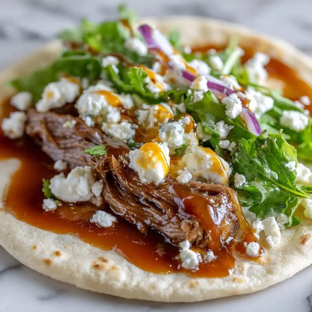 Garlic Butter Honey BBQ Beef Tacos Recipe - Recipe Image