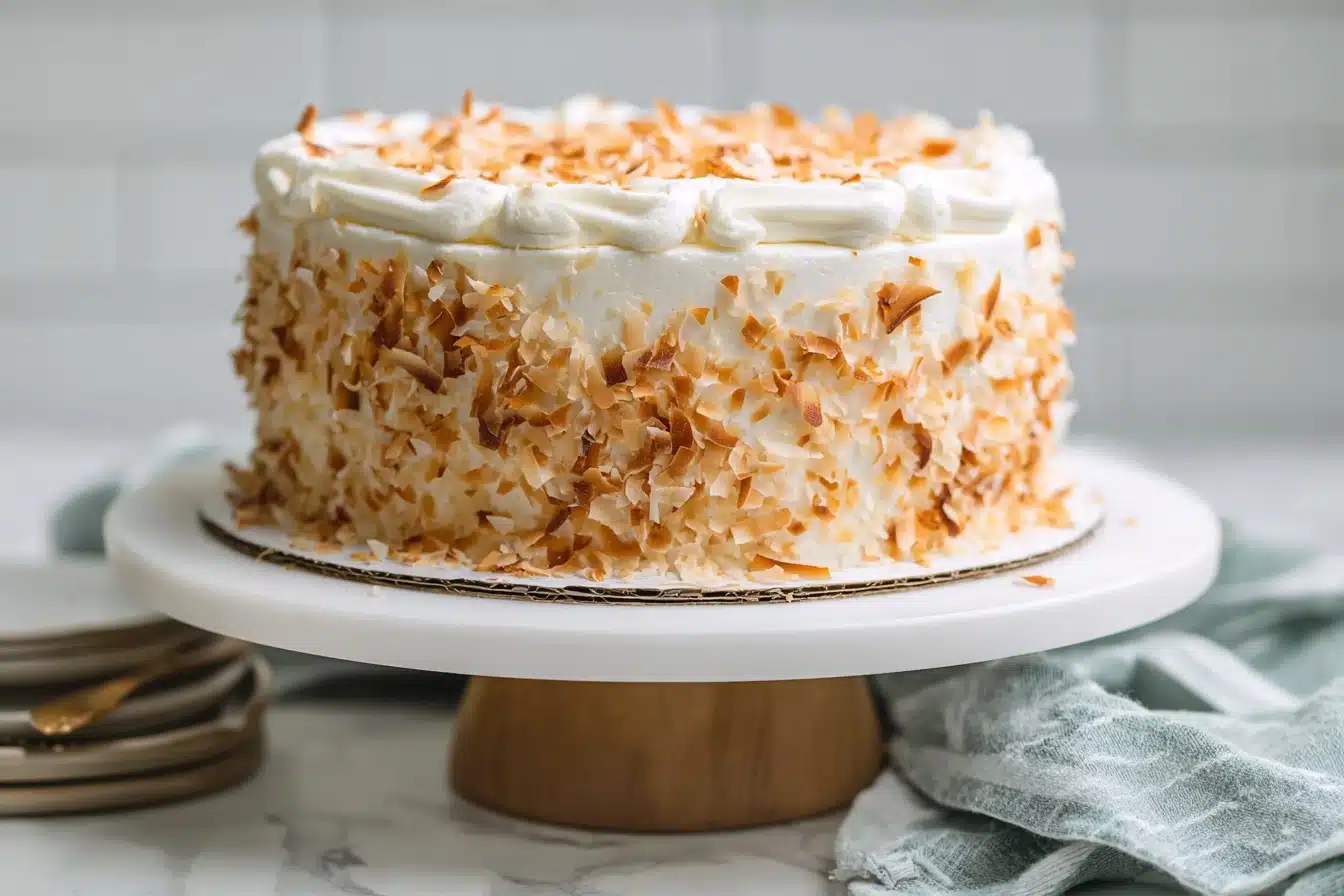 Coconut Custard Cake Recipe - Recipe Image