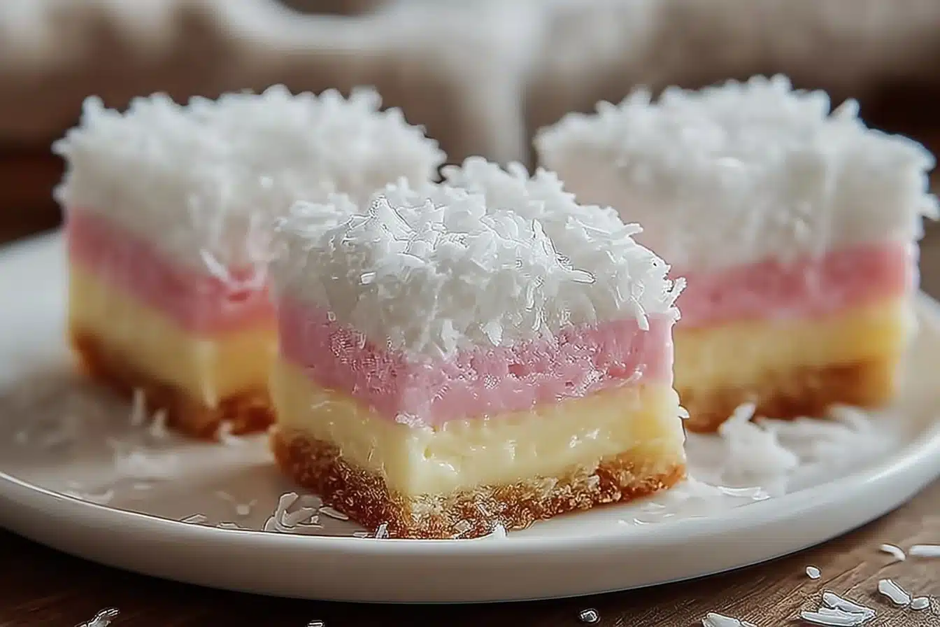 Custard & Coconut Marshmallow Bars Recipe - Recipe Image