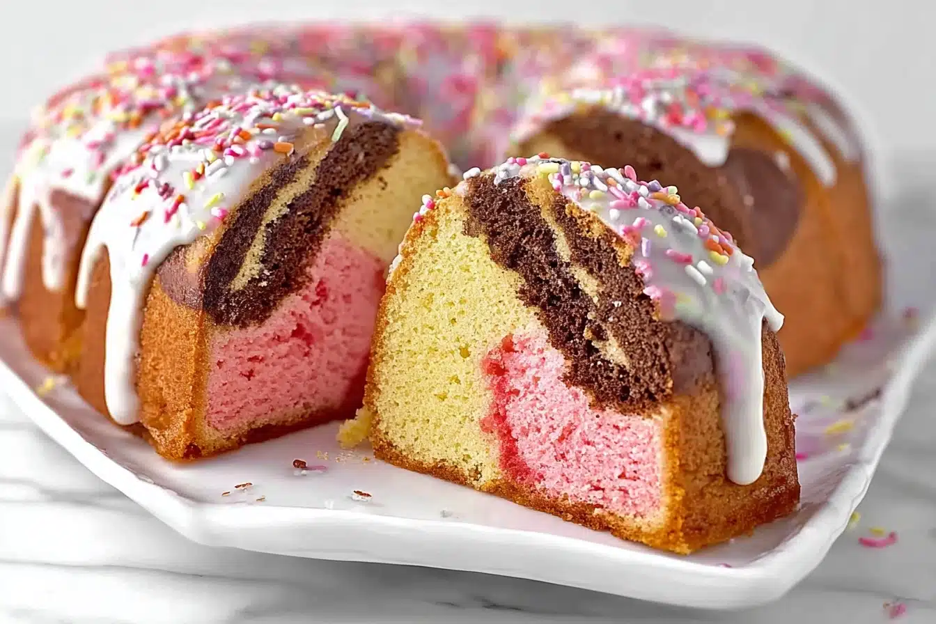 Neapolitan Pound Cake Recipe - Recipe Image