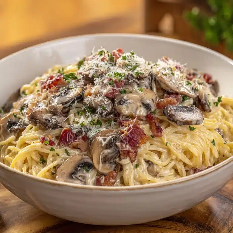 Creamy Bacon Mushroom Pasta Recipe