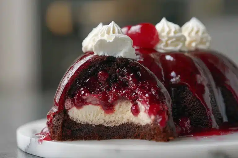 Cherry Chocolate Cream Cheese Bundt Cake Recipe