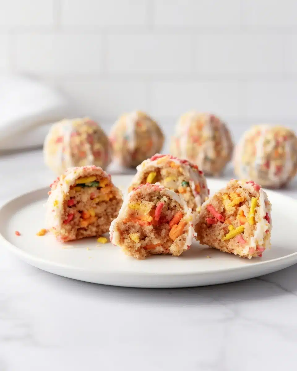 Birthday Cake Cookie Dough Bites Recipe - Recipe Image