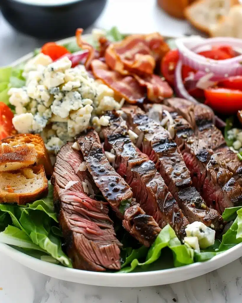 Grilled Steak Salad with Blue Cheese and Bacon Recipe
