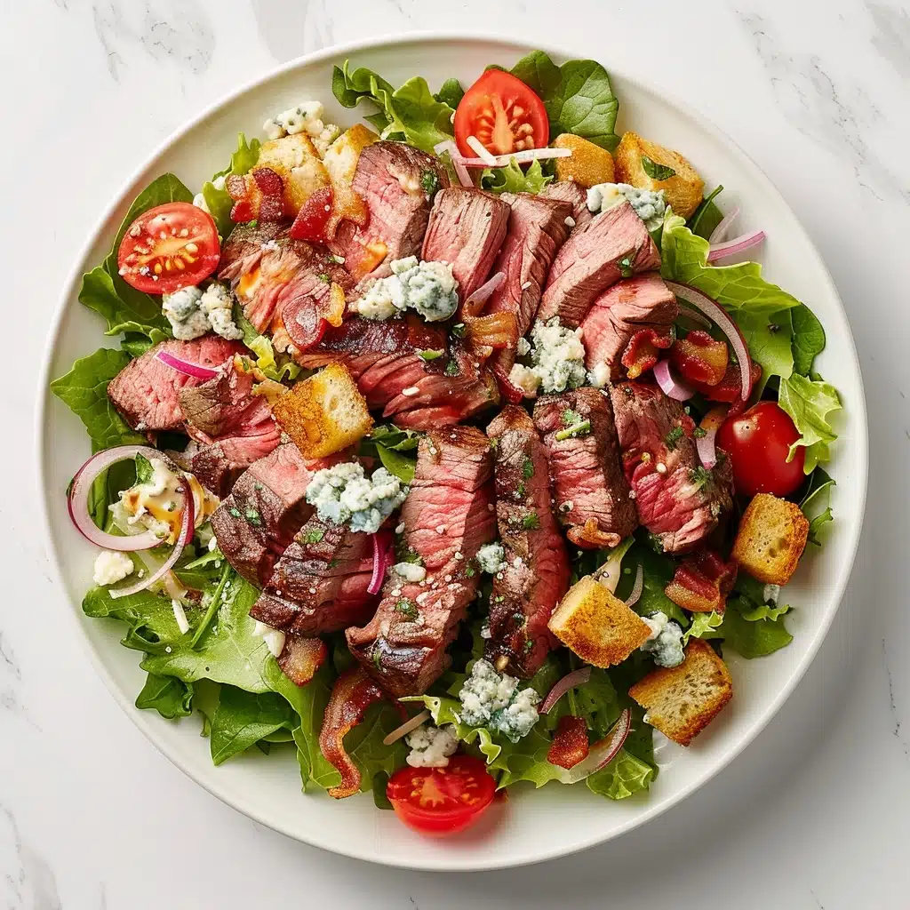 Grilled Steak Salad with Blue Cheese and Bacon Recipe - Recipe Image