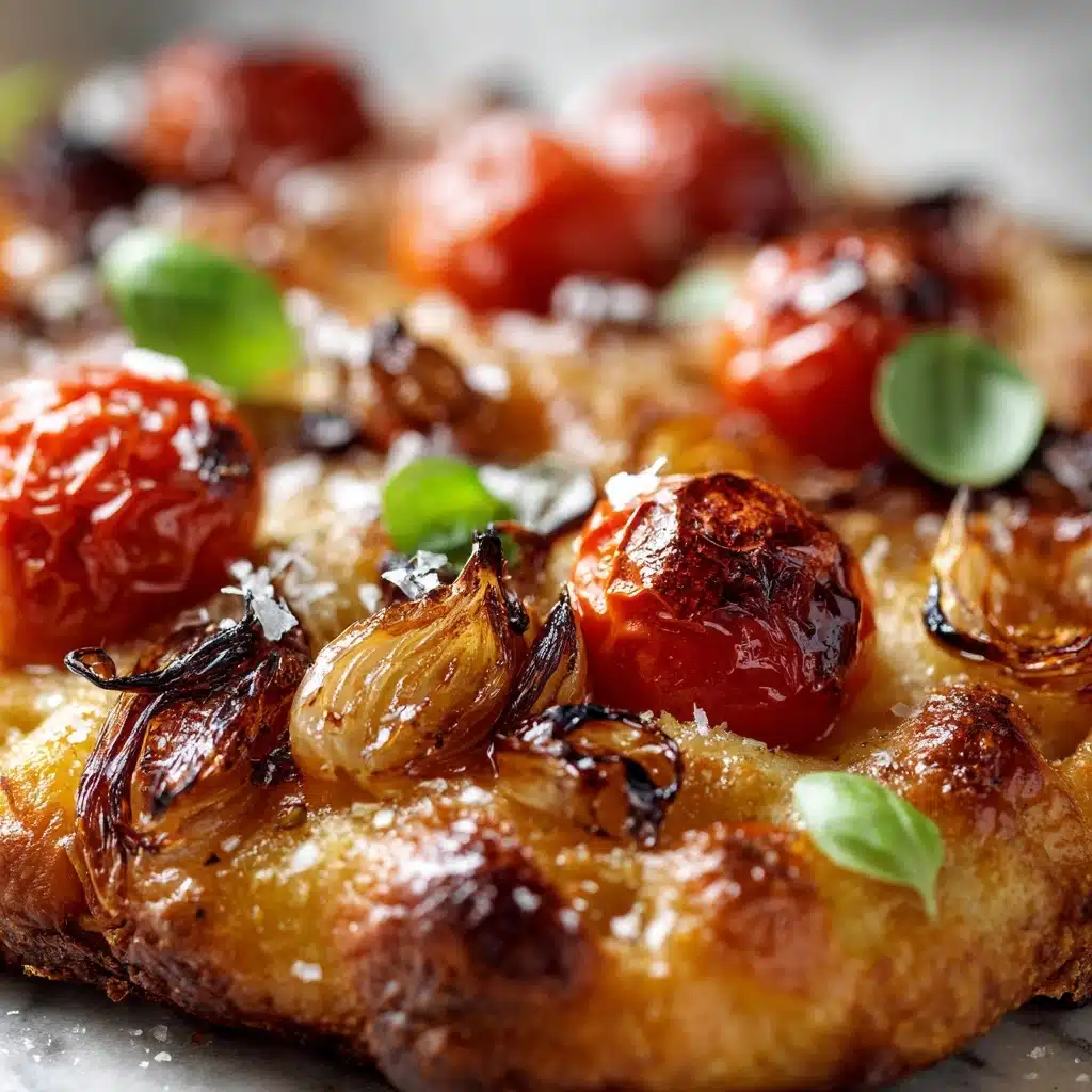 Homemade Tomato Basil Focaccia Recipe - Recipe Image