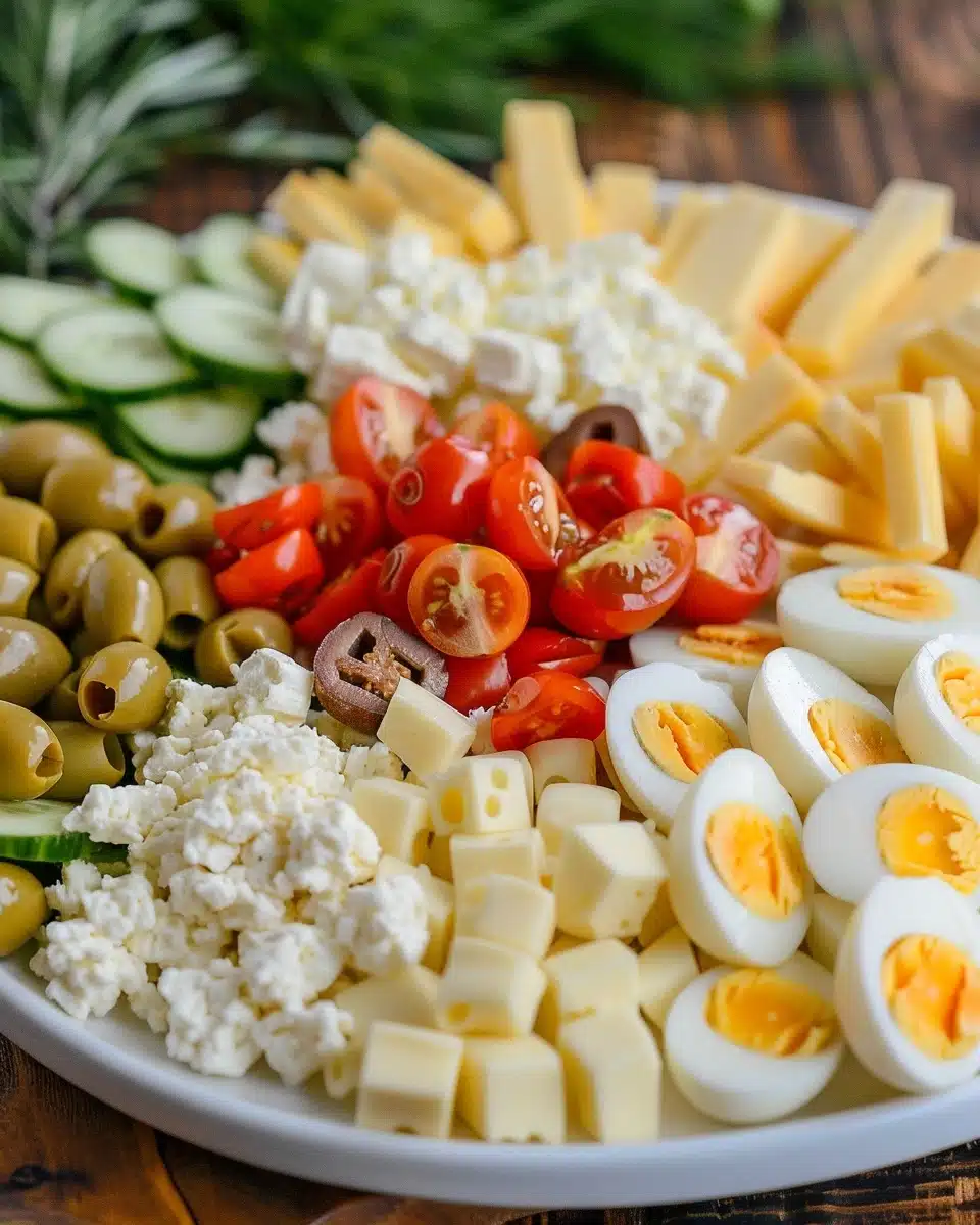 Cheese, Fish & Pickled Veggie Platter - Recipe Image
