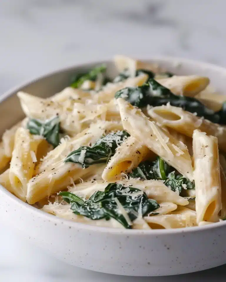 Creamy Garlic Spinach Pasta in 15 Minutes Recipe