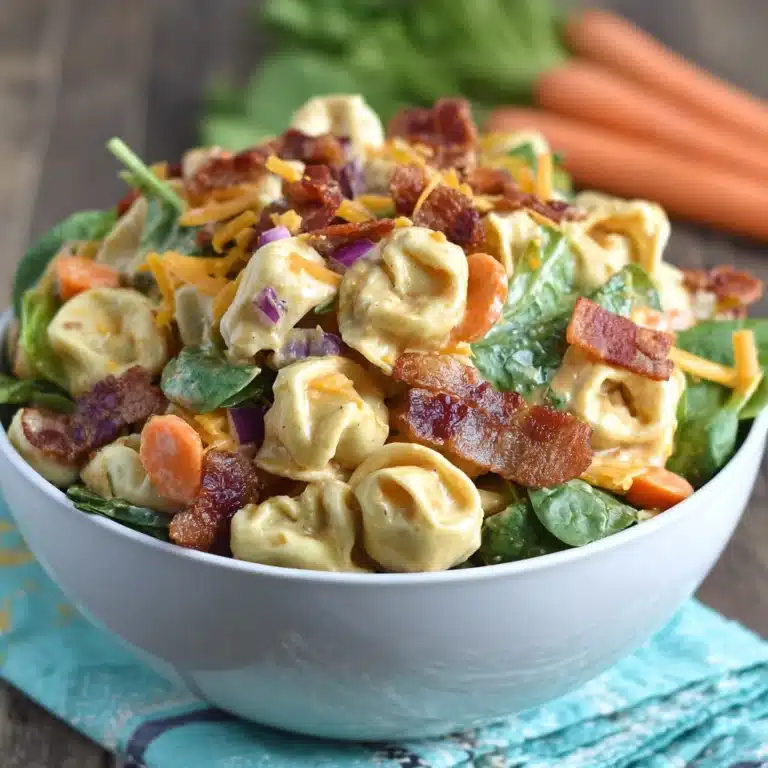 Cheddar Bacon Ranch Tortellini Salad Recipe