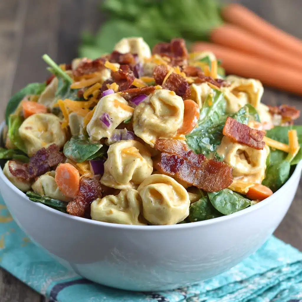 Cheddar Bacon Ranch Tortellini Salad Recipe