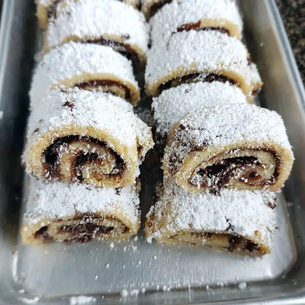 Rolled Nutella Cookies with Powdered Sugar Recipe - Recipe Image