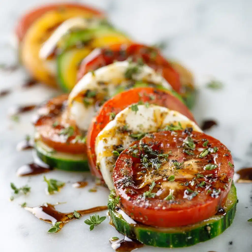 Fresh Cucumber Caprese Salad Recipe - Recipe Image