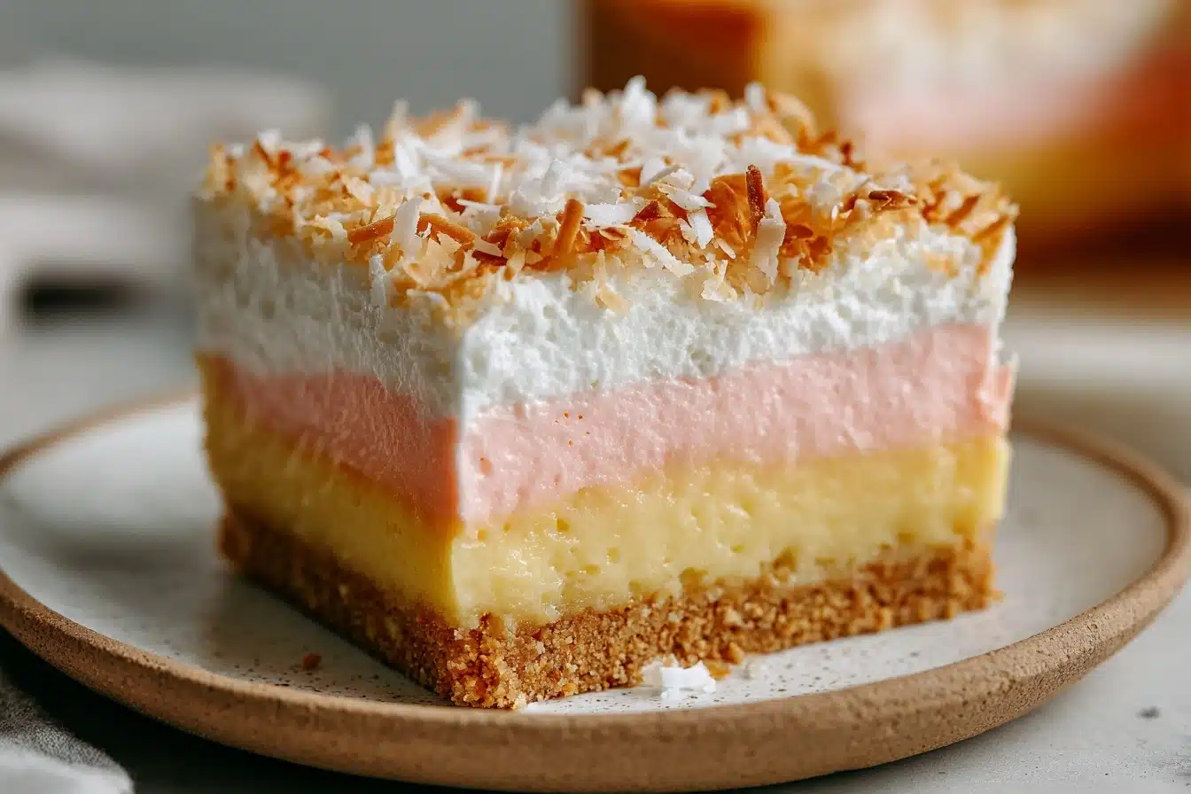 Custard & Coconut Marshmallow Bars Recipe - Recipe Image
