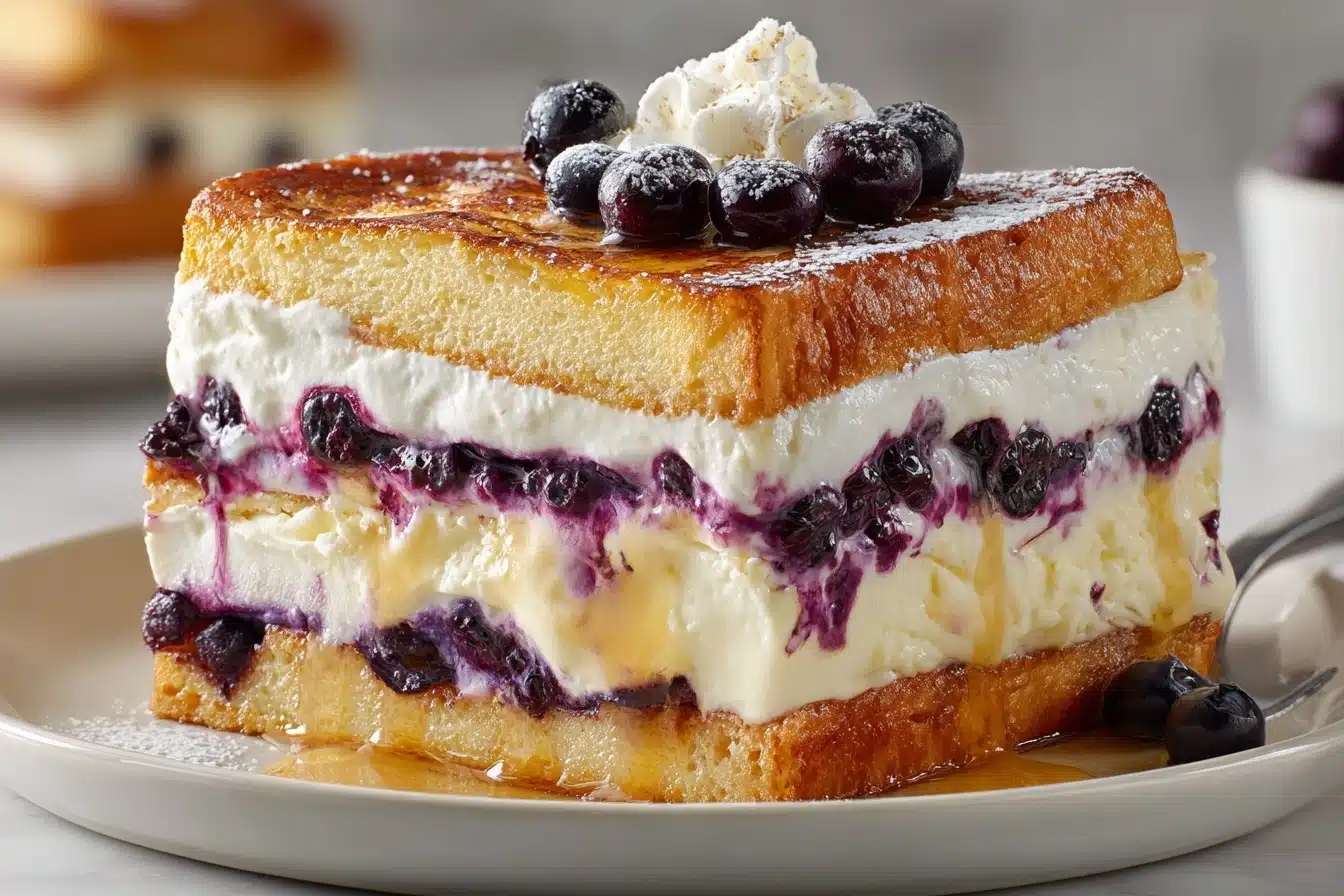 Blueberry Cream Cheese French Toast Bake Recipe - Recipe Image