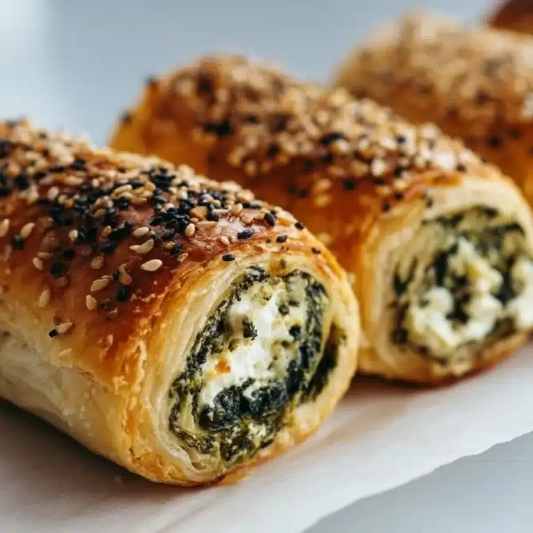 Spinach and Ricotta Puff Pastry Rolls Recipe