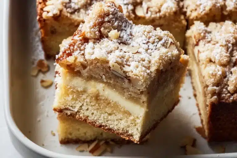 Vegan Almond Coffee Cake with “Cream Cheese” Filling Recipe