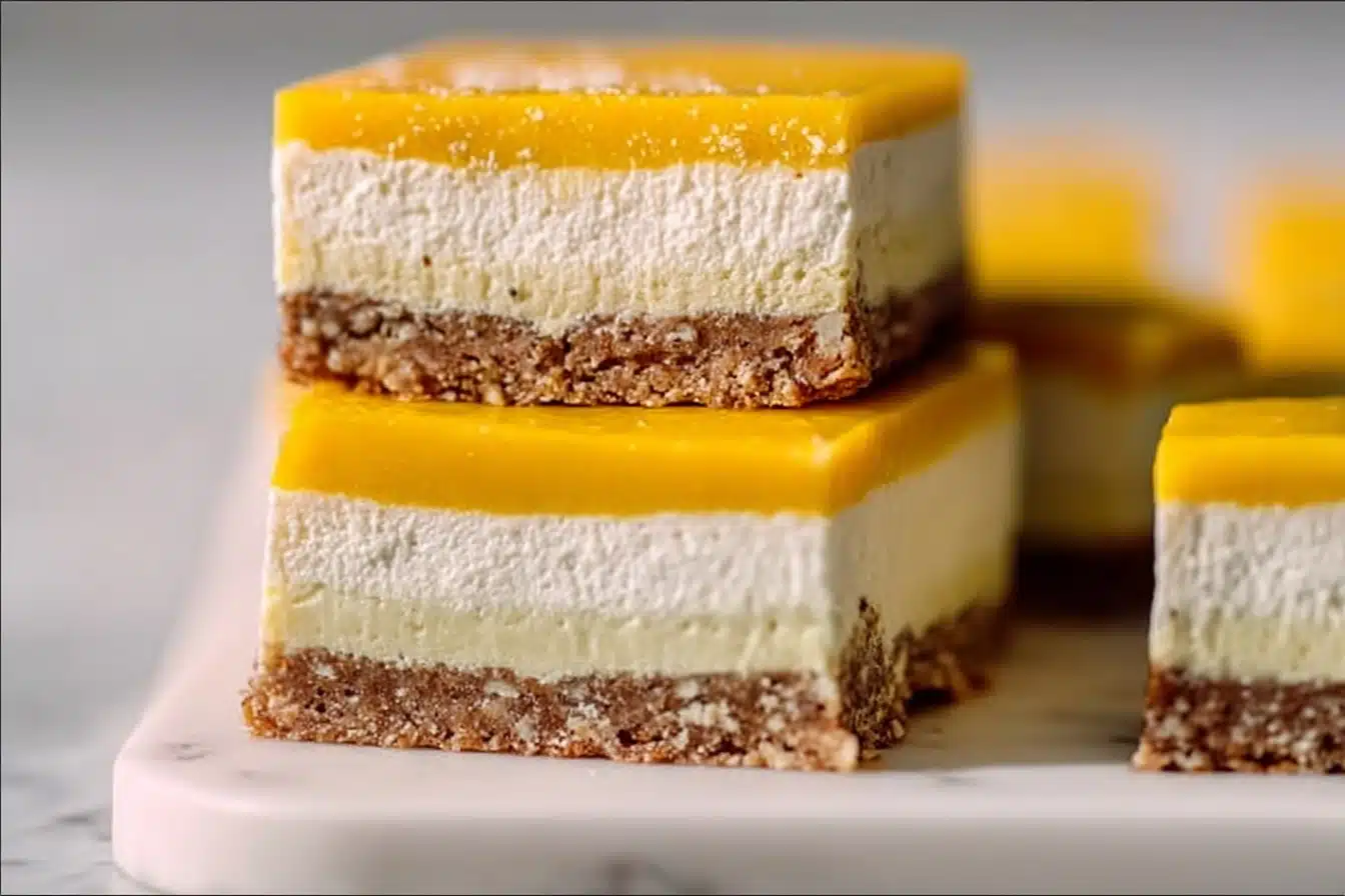 Vegan Mango Cheesecake Bars Recipe - Recipe Image