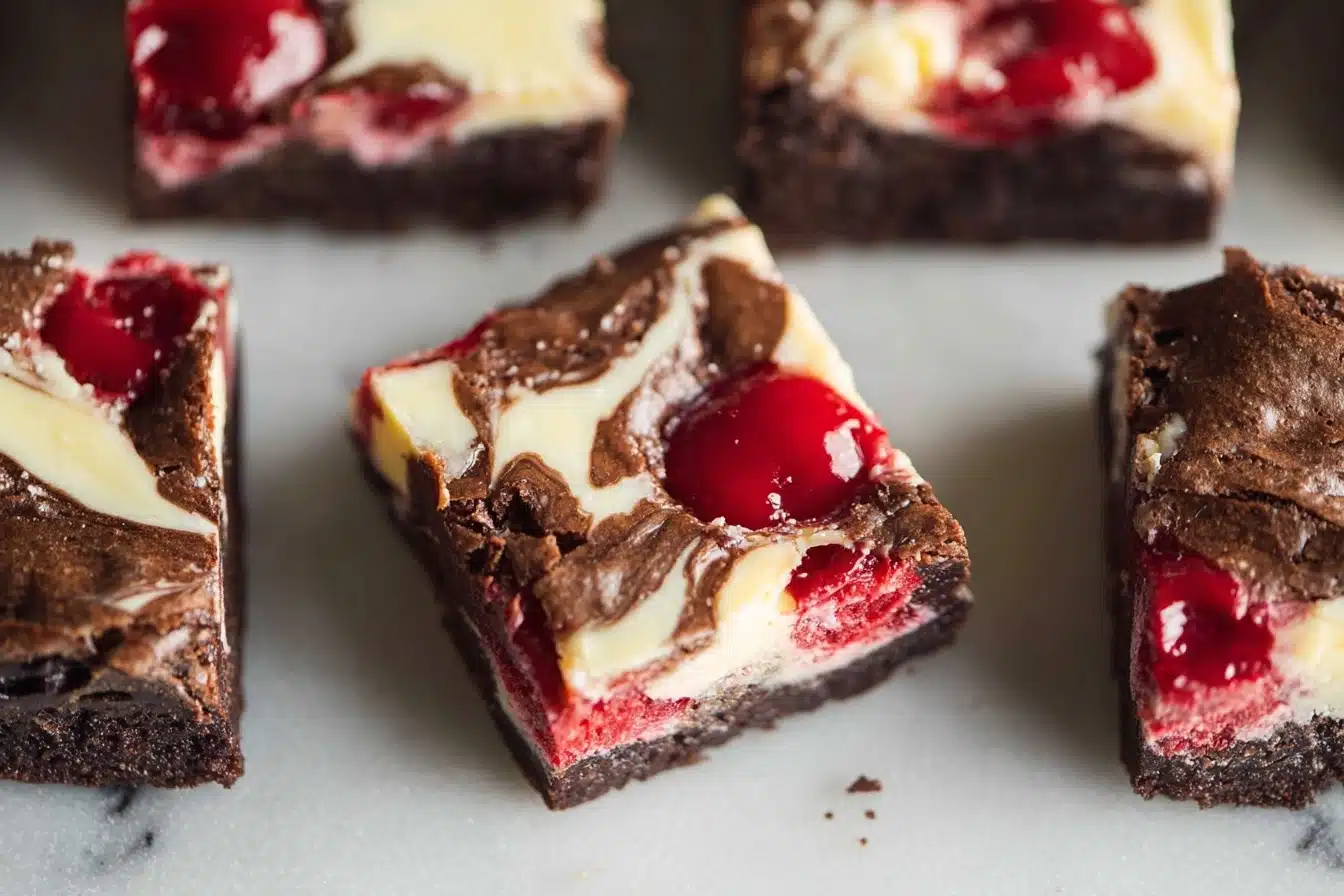 Cherry Cheesecake Brownies Recipe - Recipe Image