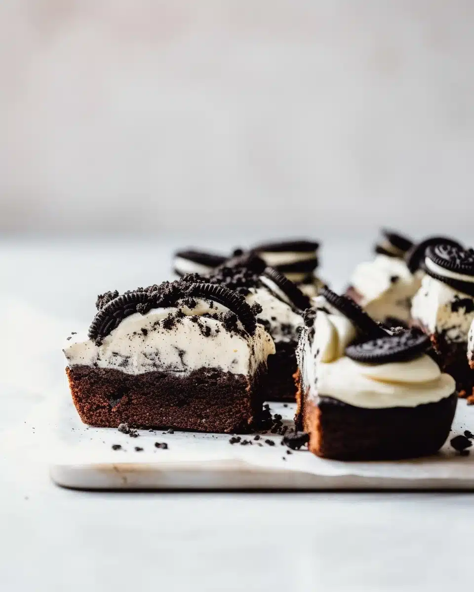 Oreo Pound Cake with Vanilla Cream Icing Recipe - Recipe Image