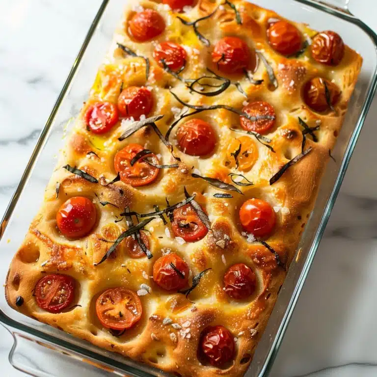 Homemade Tomato Basil Focaccia Recipe