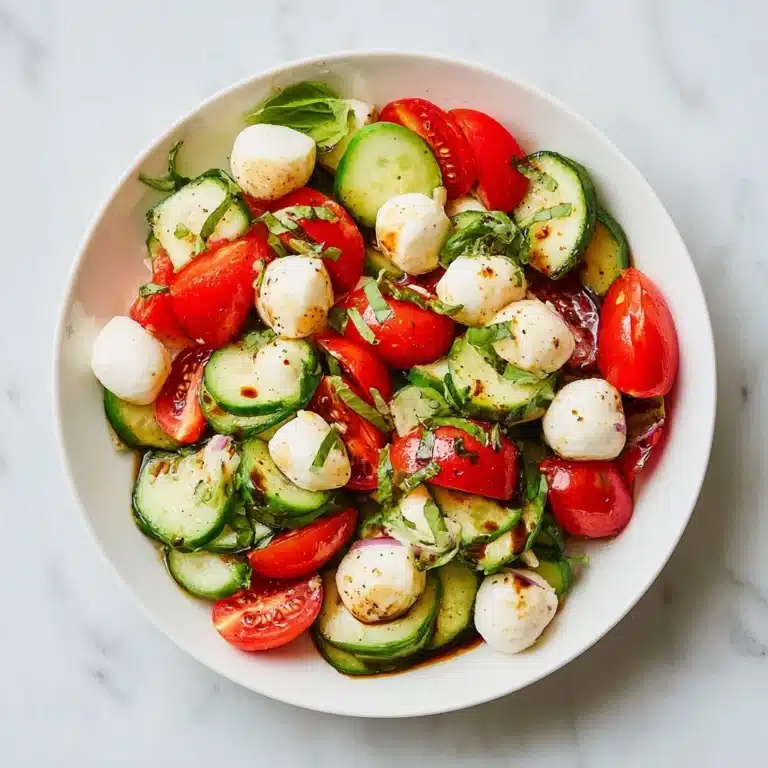Fresh Cucumber Caprese Salad Recipe