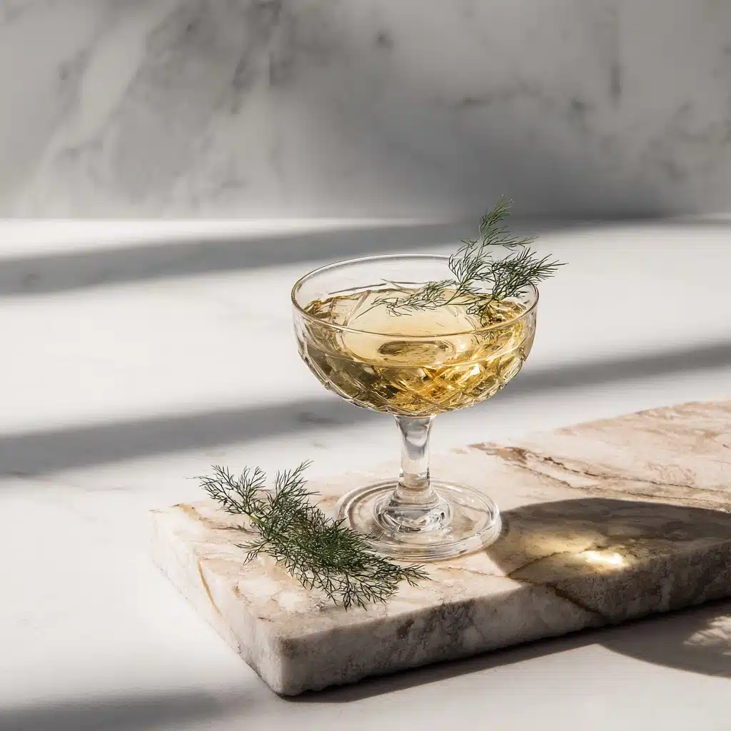 Dirty Pickle Martini with Dill Garnish Recipe - Recipe Image