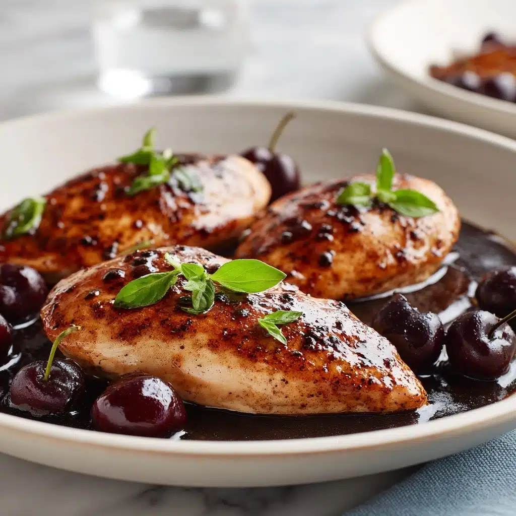 Cherry Balsamic Glazed Chicken Recipe - Recipe Image
