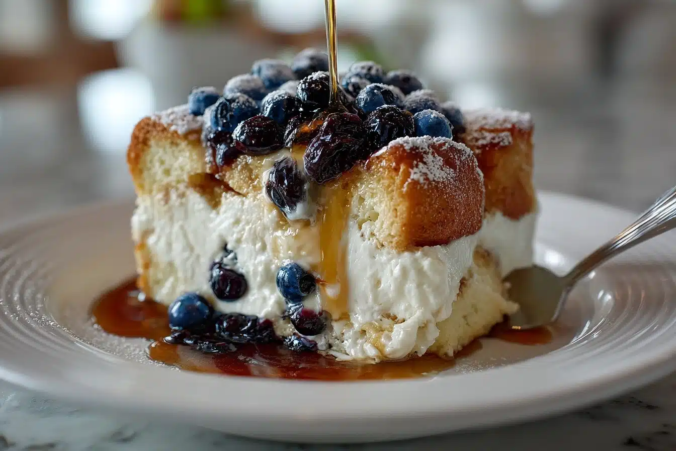 Blueberry Cream Cheese French Toast Bake Recipe - Recipe Image