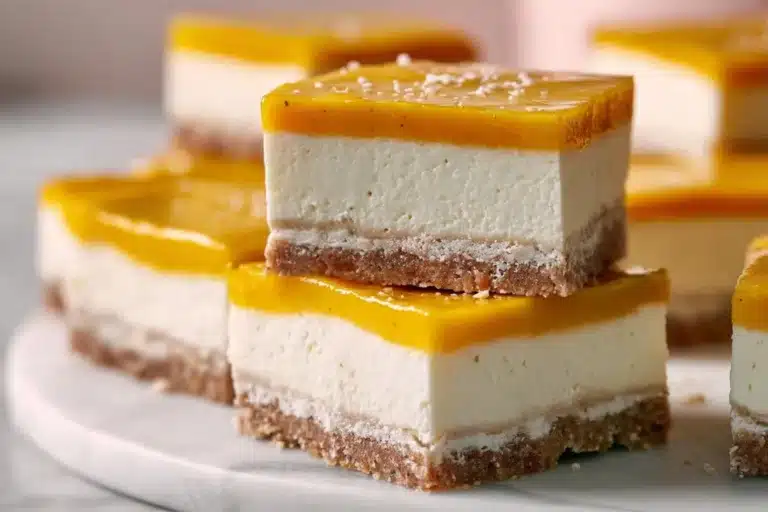 Vegan Mango Cheesecake Bars Recipe
