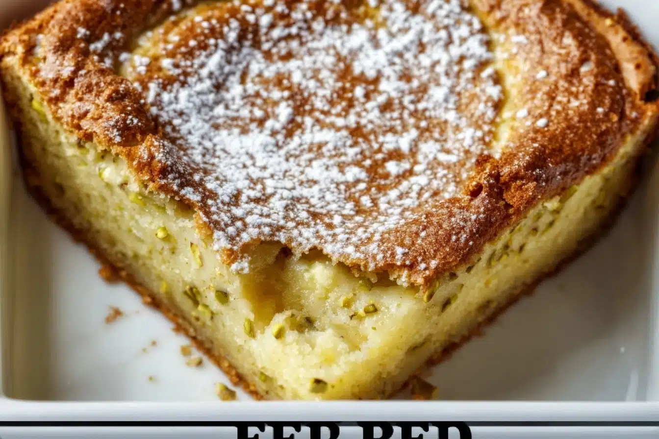 Buttery Pistachio Gooey Butter Cake Recipe - Recipe Image