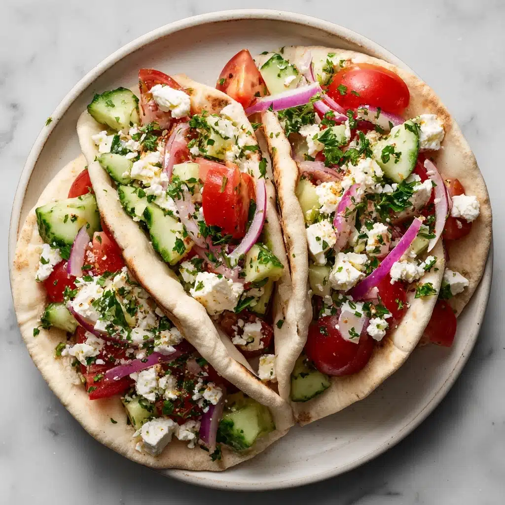 Greek Salad Pita Pockets Recipe - Recipe Image
