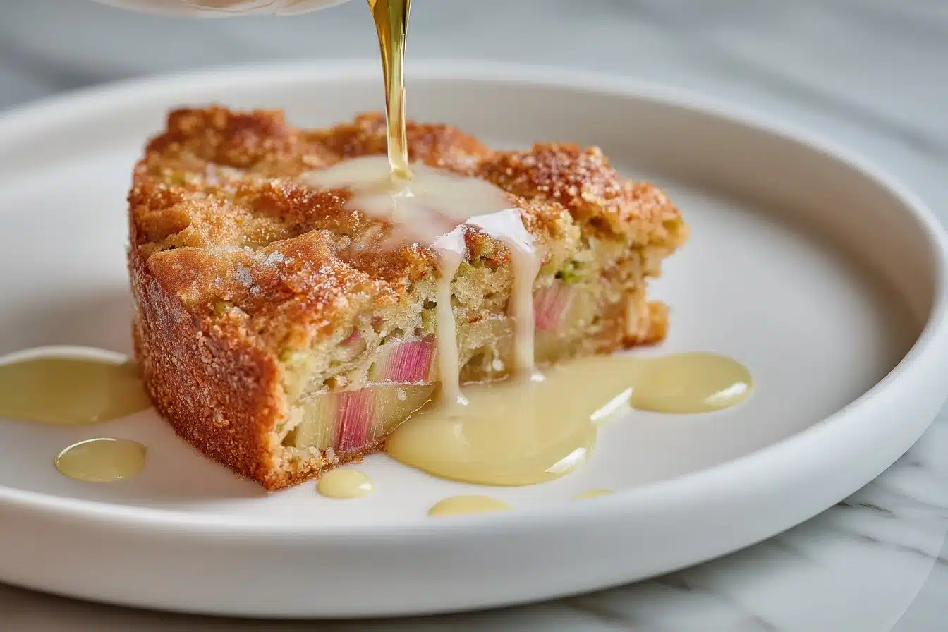 Rhubarb Butter Cake Recipe - Recipe Image