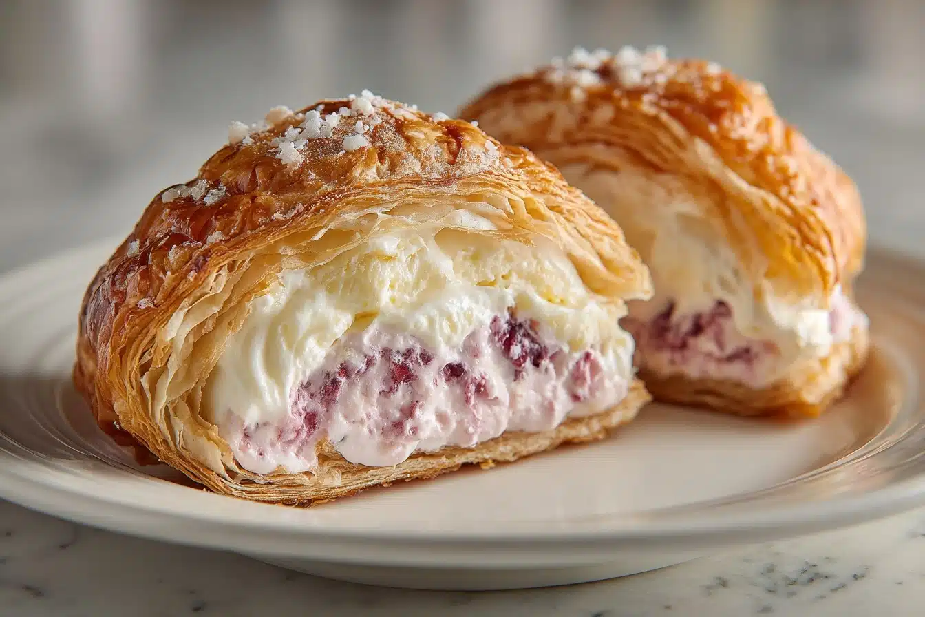 Raspberry Vanilla Puff Pastry Ice Cream Sandwiches Recipe - Recipe Image