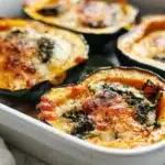 Stuffed Acorn Squash with Creamed Spinach & Cheese Recipe