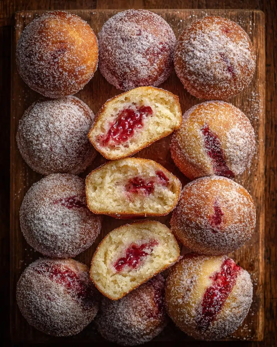 Raspberry Filled Donut Muffins Recipe - Recipe Image