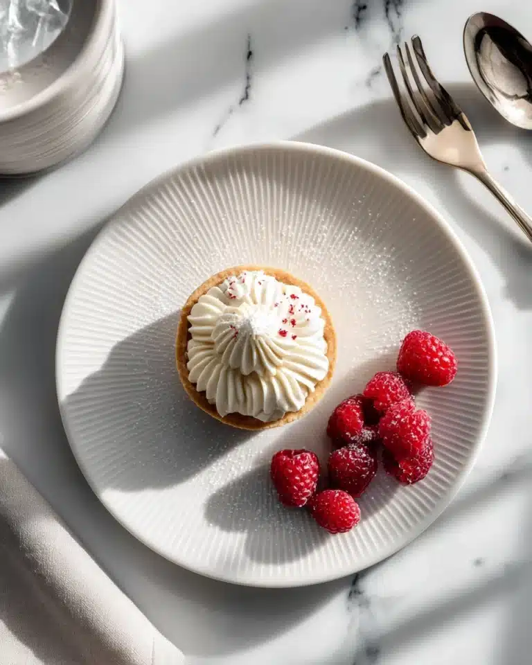 Elegant Crème Légère Tart with Vanilla Whipped Peaks Recipe