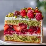 Berry Pistachio Layer Cake Recipe