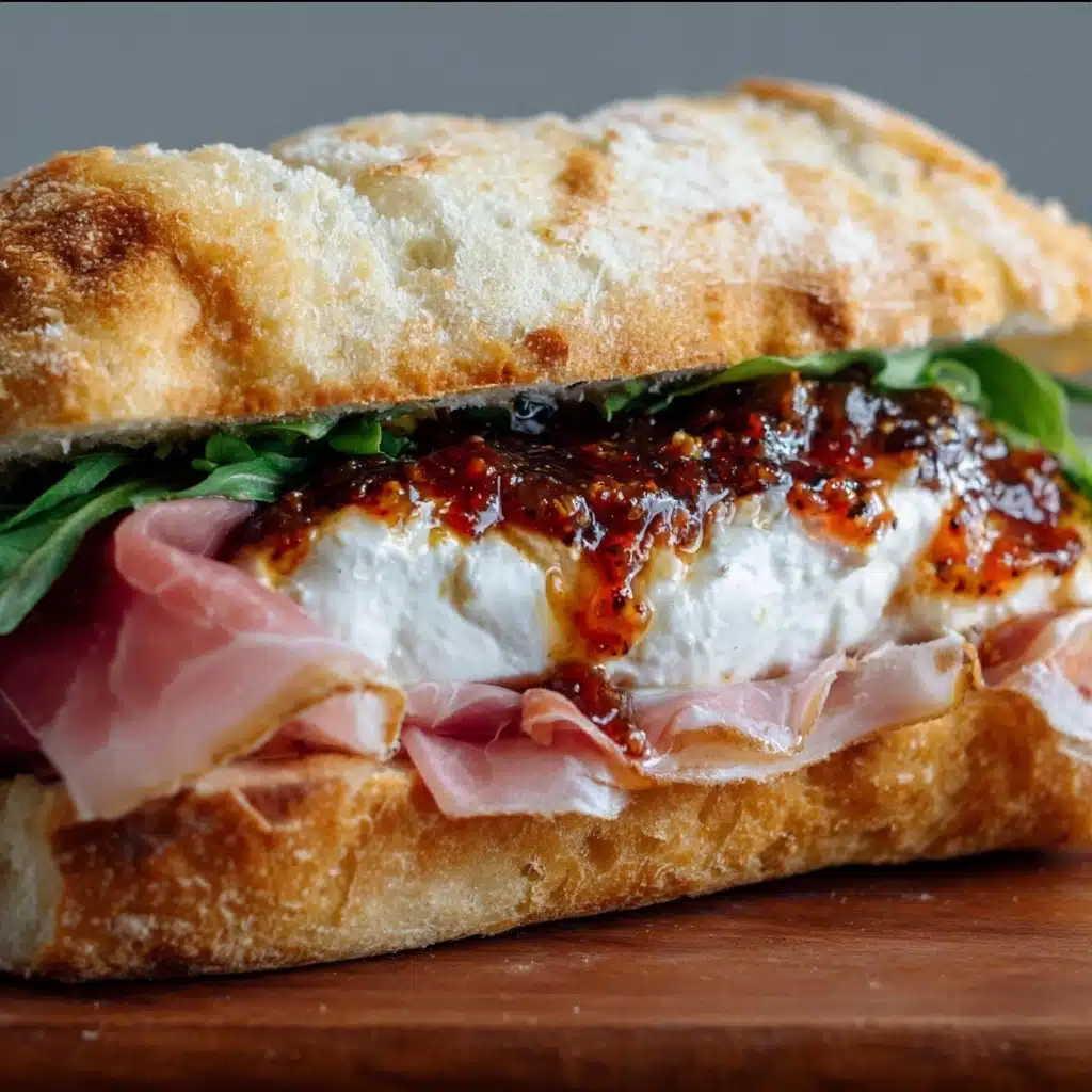 Prosciutto & Burrata Sandwich with Chili Fig Jam Recipe - Recipe Image