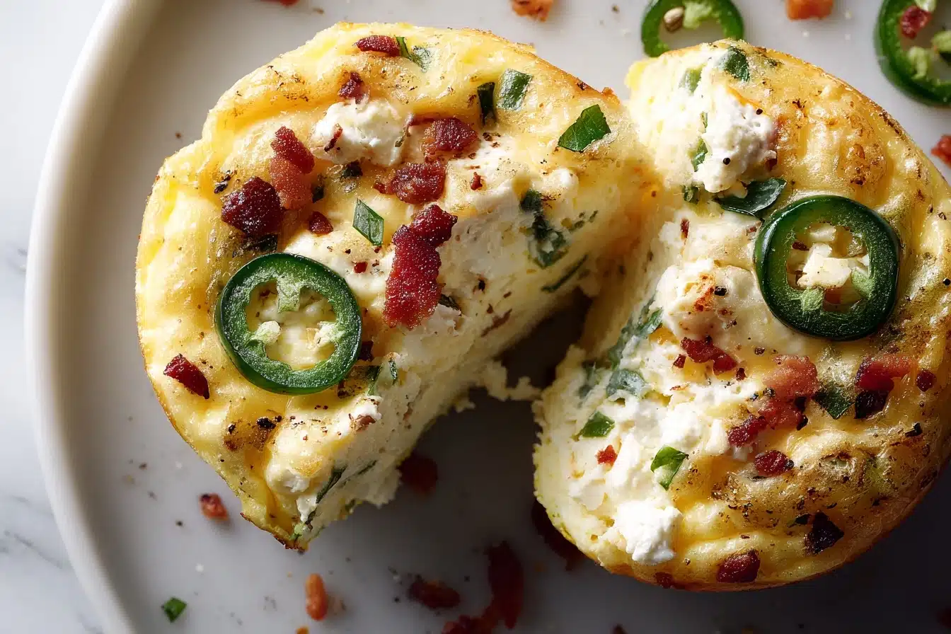 Jalapeño Popper Egg Muffins 🌶️🧀🥓 Recipe - Recipe Image
