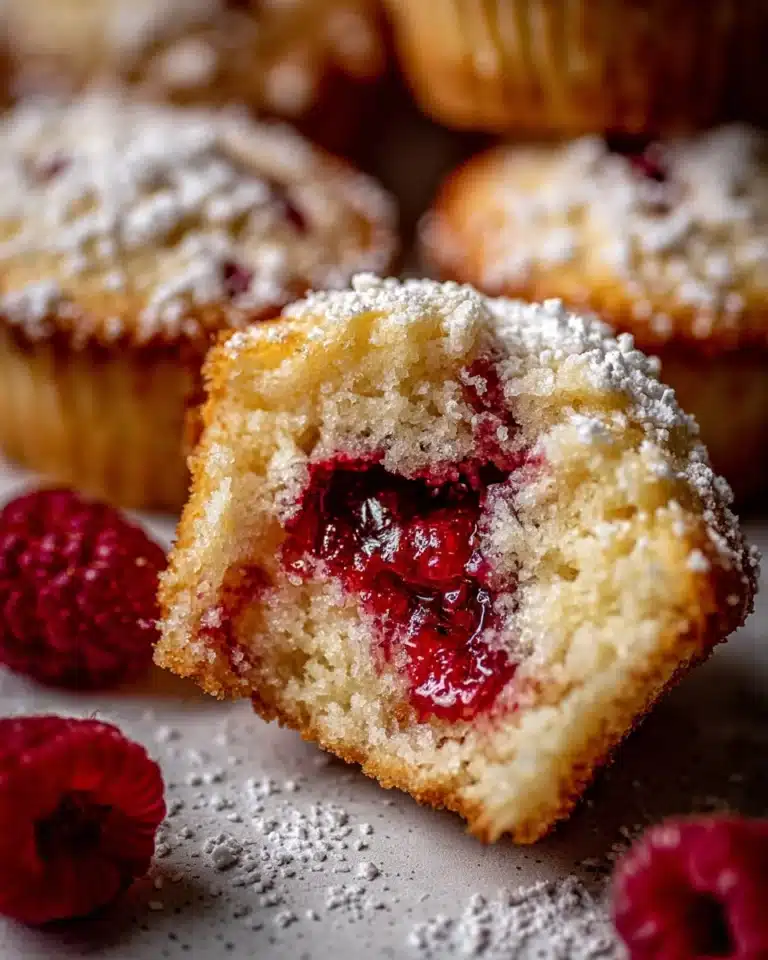Raspberry Filled Donut Muffins Recipe