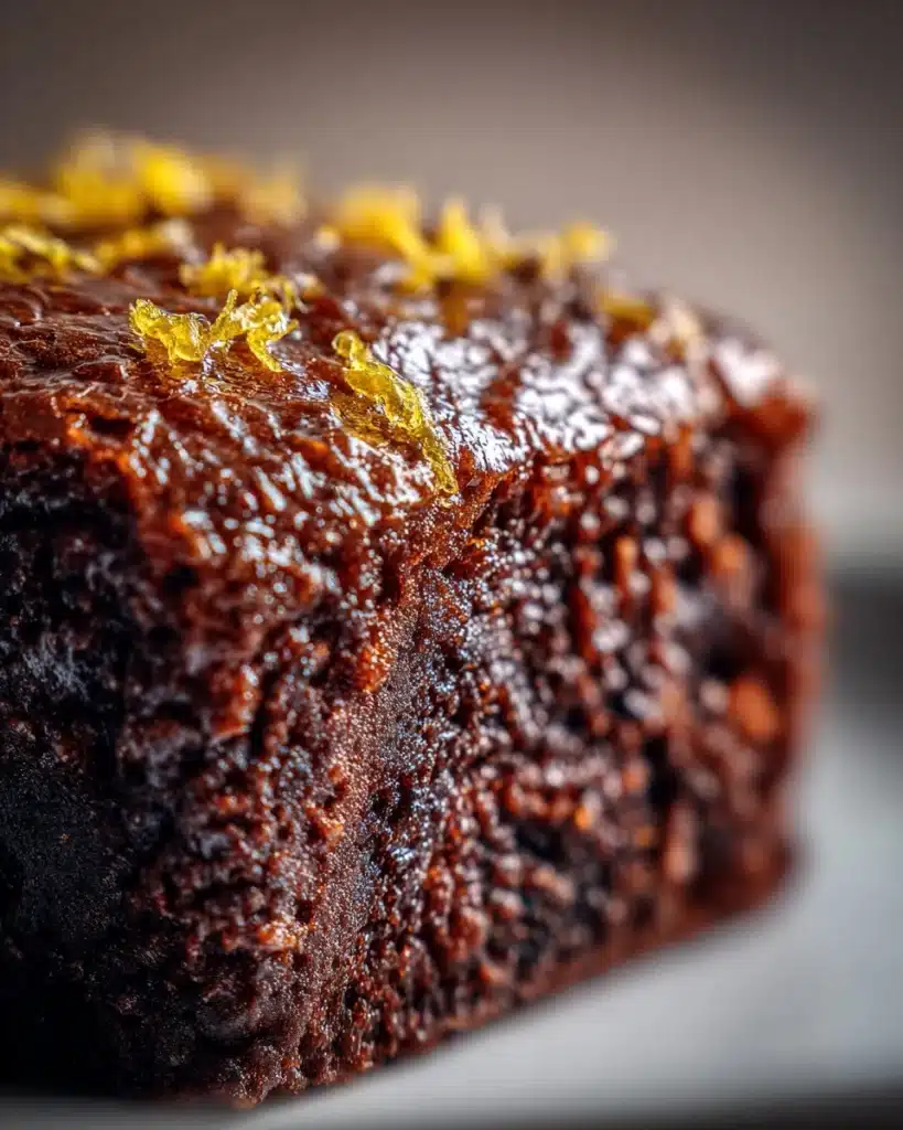 Fudgy Orange Brownies with Citrus Glaze Recipe