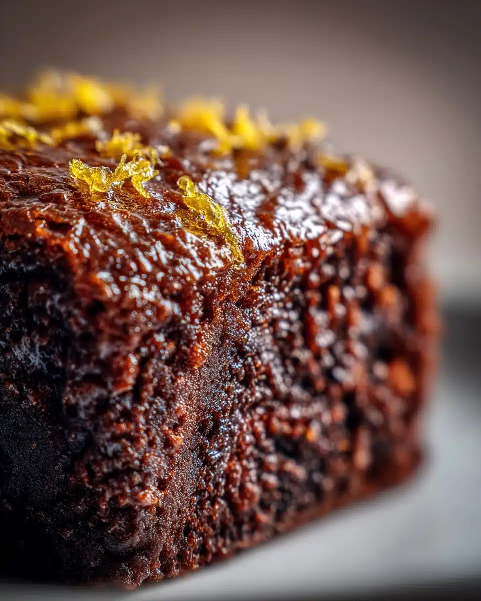 Fudgy Orange Brownies with Citrus Glaze Recipe