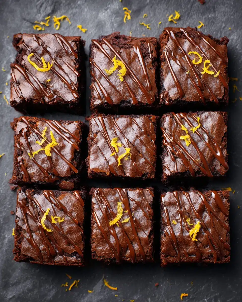 Fudgy Orange Brownies with Citrus Glaze Recipe - Recipe Image