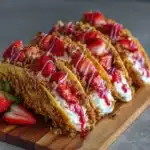 Strawberry Crunch Cheesecake Tacos Recipe
