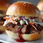 Slow Cooker Pulled Pork Sliders 🥪✨ Recipe